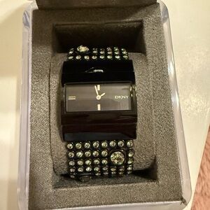 DKNY Black Watch with Crystal Accents